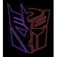 thumbnail image 2 of Men's Transformers Split Bot Neon Logo  Graphic Tee Black X Large, 2 of 5