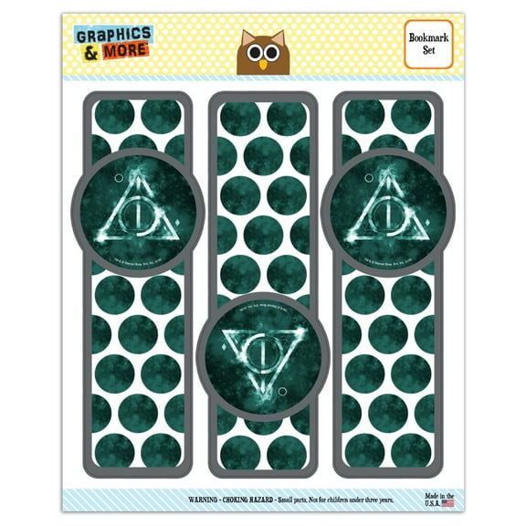 Harry Potter Deathly Hallows Logo Set of 3 Glossy Laminated Bookmarks