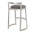 thumbnail image 6 of Fuji DLX Counter Stools for Kitchen Counter in Stainless Steel and Faux Leather, Counter Height Chairs, Bar Stools Set of 2, Counter Height Chairs, Bar Stools For Kitchen Island, 6 of 6