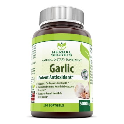 Herbal Secrets Garlic 5000 Mg 120 Capsules (Best Garlic Capsules Uk)