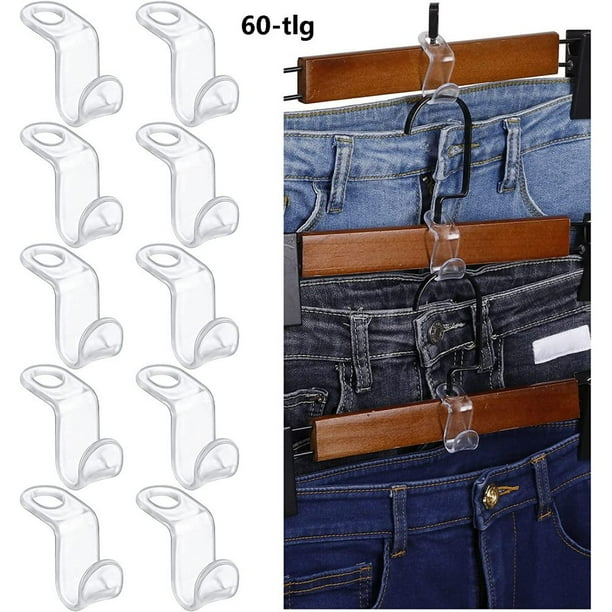 Pinza de cocodrilo de plástico transparente, tensor de cintura ajustable, pinzas para pantalones vaqueros, tensor de cintura de estrella multiusos, botones fáciles de usar, 6 juegos, accesorio