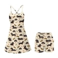 thumbnail image 5 of Yuyamidu Cute Dachshund Women Tennis Dress Dog Casual Athletic Outfit Built in Shorts with Pocket Dresses Size L Comfy Womens Spaghetti Strap Golf Dress for Summer, 5 of 7