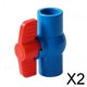 thumbnail image 1 of Válvula de Bola de PVC de 2 Vías para Control Eficiente Del Agua 2 piezas, 1 of 8