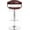 Brown Faux Leather Leather, variant on LHSHID Contemporary Swivel Adjustable Barstool with Padded Seat and Back