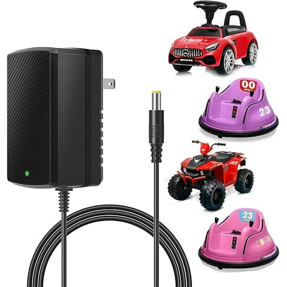6v Battery Charger for Kids Ride On Car Toys 6 Volt Battery Charger for Kidzone Bumper Dynacraft SUV Jeep and Universal Kids car