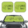 thumbnail image 2 of Kll Summer Time Windshield Sun Shade 2-Piece Foldable Car Front Window Sunshade For Most Sedans Suv Truck - Auto Sun Blocker Visor Protector Blocks Max Uv Rays - Small, 2 of 7