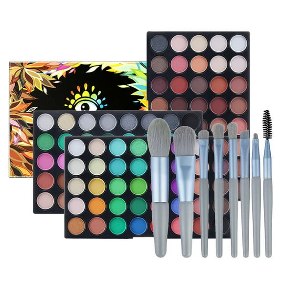 Eye Makeup Palette Set, Eyeshadow Makeup Palette Set, Eyeshadow Palette Combination Beginner Student 120 Color Eyeshadow 8 Brush Set