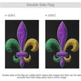 thumbnail image 3 of Mardi Gras Garden Flag 12x18 Double Sided, Glitter Fleur De Lis Mardi Gras House Flags, Fleur de Lis Outdoor Flag Banner, New Orleans Holiday Yard Flags, Masquerade Party Decorations, 3 of 6