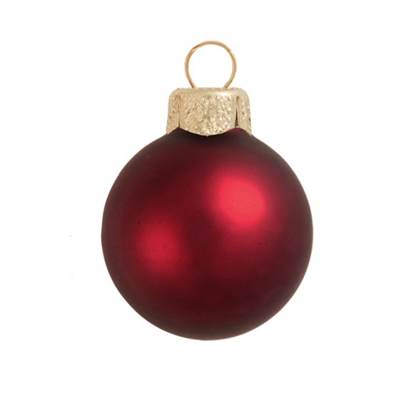 Whitehurst Matte Glass Christmas Ball Ornaments - 3.25" (80mm) - Henna - 8ct