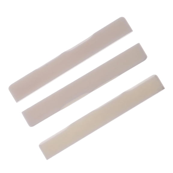 3 Pcs White Guitar Bridge Saddle Bone Cut Compensated Parts for lele Accs