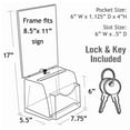 thumbnail image 2 of Clear Medium Molded Lottery Box with Pocket, Lock and Key, 2 of 3