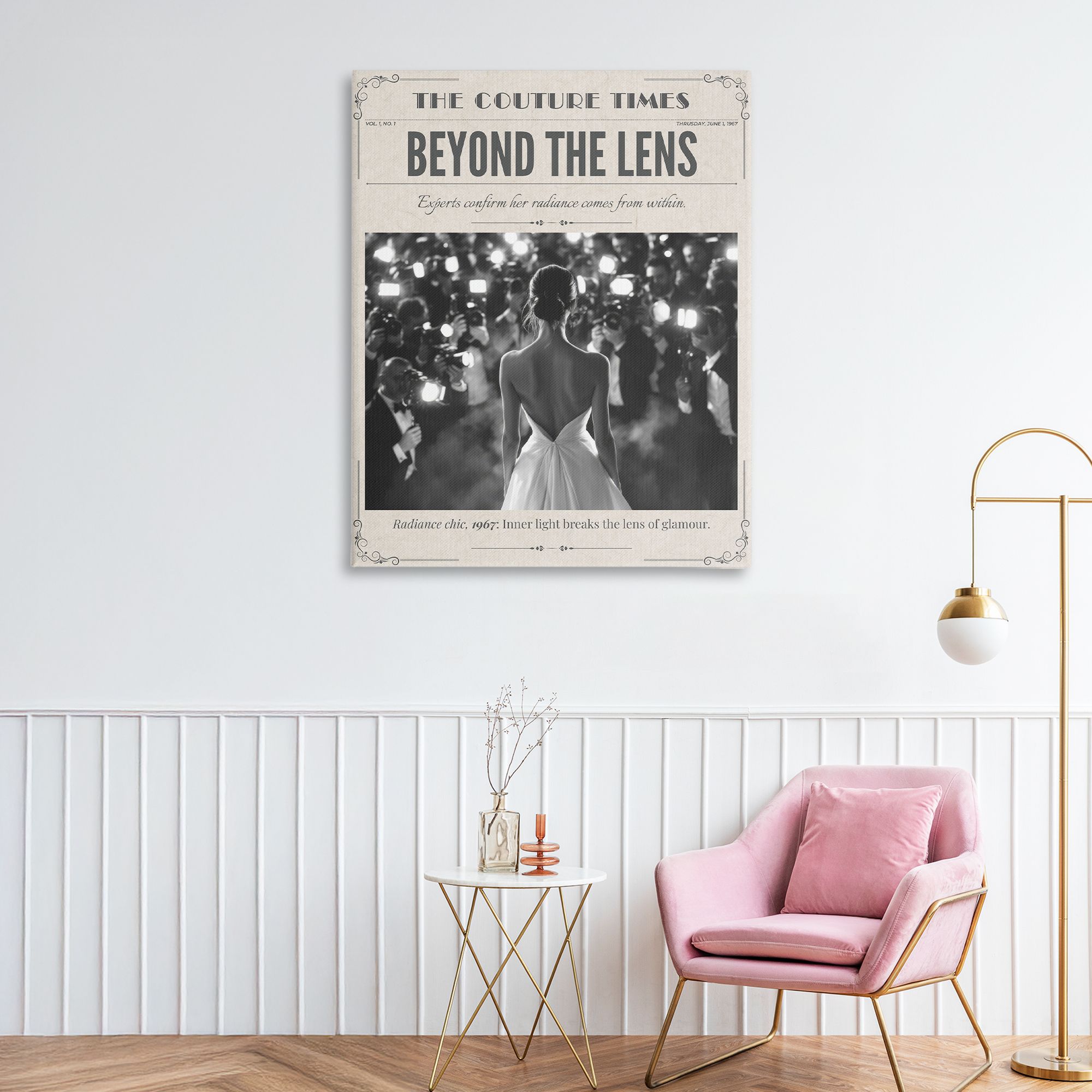The Couture Times Magazine Canvas Wall Art, design by A Barefoot Stylist