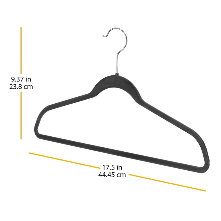 Whitmor Spacemaker® Plastic Suit Hangers, 20 Pack, Black, Adult 