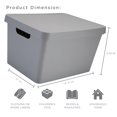 thumbnail image 3 of Simplifique La Caja De Almacenamiento Vinto Grande | Apilable | Organización Del Hogar | Cuarto De Baño | Accesorios | Juguetes | Armario | 2 Asas | Gris, 3 of 4