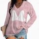 thumbnail image 1 of Woman Tshirts Women's Long-Sleeved Disney Mickey Mouse Print T-shirt Spring and Autumn Top Loose V Neck Ropa Mujer CamisetasXXXL Gao Jinjia LED, 1 of 2
