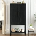 thumbnail image 2 of Miekor Furniture Sophisticated Oak Veneer Cabinet with multiple storage functions,Suitable for Study,Entryway, Hallway, Living Room, Foyer 66396, 2 of 11