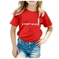thumbnail image 1 of HABDGIKS T-Shirts pour Garçons Imprimé Tee Chat Bleu Col Rond Manches Courtes Fille Drôle pour 3-13 Ans Tops, 1 of 4