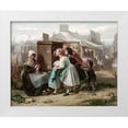thumbnail image 1 of De Metz, Francois Louis Lanfant 14x12 White Modern Wood Framed Museum Art Print Titled - The Peep Show, 1 of 4