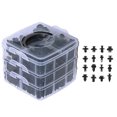 thumbnail image 2 of 630PCS Heavy-Duty Black Nylon Car Fastener Clips Set with Transparent Compartment Storage Box - Universal Rivet Retainers for Vehicles, Buses, Trucks & More - Durable, Anti-Corrosion Push-Type, 2 of 6