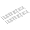 thumbnail image 1 of Uxcell 2pcs 4.53 Inch Miniature Garden Fence, Mini Ornament Dollhouse Home DIY, 0.08" White Simple Style, 1 of 1