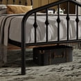 thumbnail image 4 of Sifurni Twin Size Bed Frame, Heavy Duty Metal Platform Bed with Vintage Victorian Headboard & Footboard, Black, 4 of 8