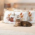 thumbnail image 3 of Grey Fall Outdoor Waterproof Pillow Covers, Thanksgiving Maple Leaf Harvest Botanical Decorative Rectangle Throw Pillowcase Sofa Cushion Sham for Patio/Couch/Chair, 20"x12" 2 Pack, 3 of 8