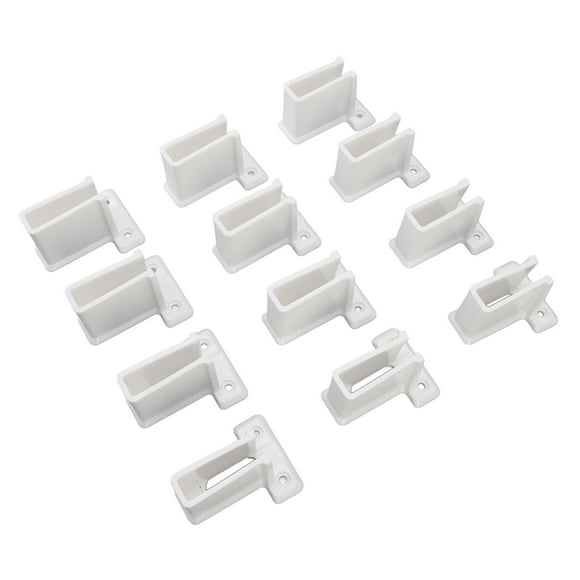 Wire Shelf End Support, Practical Wire Shelf End Bracket Plastic White for Closet