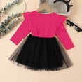thumbnail image 6 of Vividxx Toddler Girl Halloween Dress Long Sleeve Cartoon Print Mesh Tutu Dress Party Outfit for Kids 12-18 Months, 6 of 9