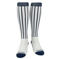 thumbnail image 2 of MK Socks Baseball Softball Pinstripe Knee high Socks - Navy White (S), 2 of 2