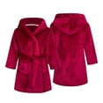 thumbnail image 1 of Esaierr 2-13Y Baby Girls Robe Bathrobe Solid Color Flannel Bathrobe for Kids Autumn Winter New Soft Bathrobe, 1 of 8