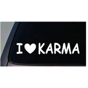 I LOVE KARMA STICKER DECAL LAPTOP STUDENT FUNNY HUMOR WINDOW CAR TRUCK *C379*