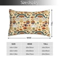 thumbnail image 4 of Disketp Pillow Covers Mushrooms And Rainbows Peace Pattern Throw Pillow Case Cushion Covers,Cushion For Bedroom,Couch,Home-16"X24", 4 of 9