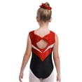 thumbnail image 2 of TiaoBug Kids Girls Gymnastics Tumbling Leotards One Piece Sparkly Ballet Sleeveless Cutout Back Bodysuit Burgundy 16, 2 of 6