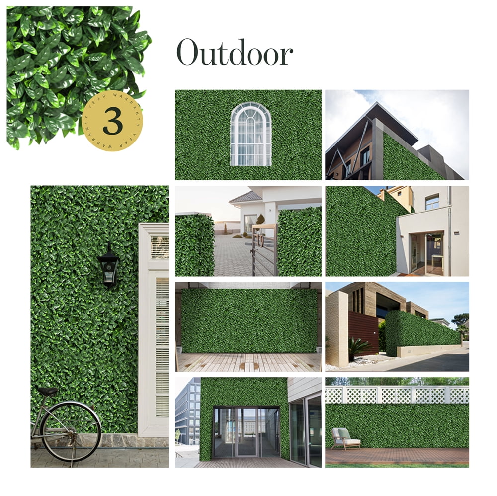 UltraHedge Privet Artificial Hedge 20" x 20" Panel, Medium Leaf 12 Pack