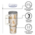 thumbnail image 4 of OBREWU Golden Retriever with Bones and Paws Tumbler with Handle and Lid,Golden Retriever with Bones and Paws 40oz Double Wall Vacuum Insulated Tumbler,Cups Gift for Women and Men, 4 of 7