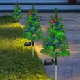 4 Set Solar LED Christmas Tree Decor Lights Waterproof Outdoor for Yard Pathway Lawn