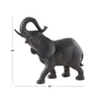 thumbnail image 4 of 12" x 10" Gray Polystone Elephant Sculpture, by DecMode, 4 of 10