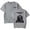 Gray, variant on Montell Fish Round neck pure cotton short sleeved T-shirt for men and women, fashionable street hip-hop casual top