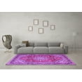 thumbnail image 3 of Ahgly Company Indoor Square Medallion Purple Traditional Area Rugs, 5' Square, 3 of 4