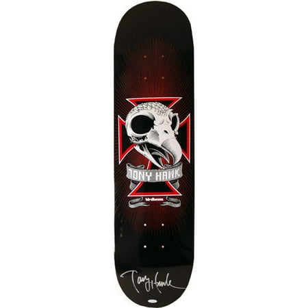 Steiner Sports Tony Hawk Autographed Hawk Skull 2 Black Skateboard