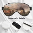 thumbnail image 4 of Xecao Three Horses Oil Painting for Soft Fluffy Sleeping Blindfold, Nap eye cover tailored for the utmost comfort for girls, women, kids, and adults., 4 of 7