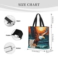 thumbnail image 4 of Hirioo Textured Bald Eagle for Tote Bag for Women, Quilted Shoulder Bag with Zipper, Large Capacity Handbags for Casual, Travel, Work, 4 of 9