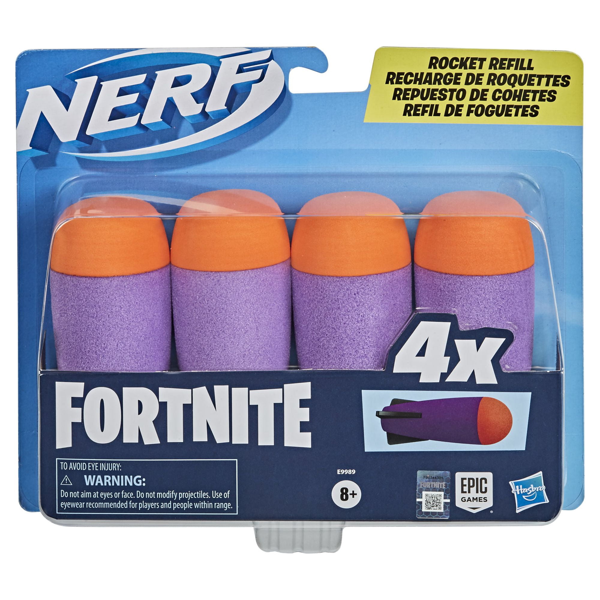 Nerf Fortnite Rocket Refill -- Includes 4 Nerf Foam Rockets