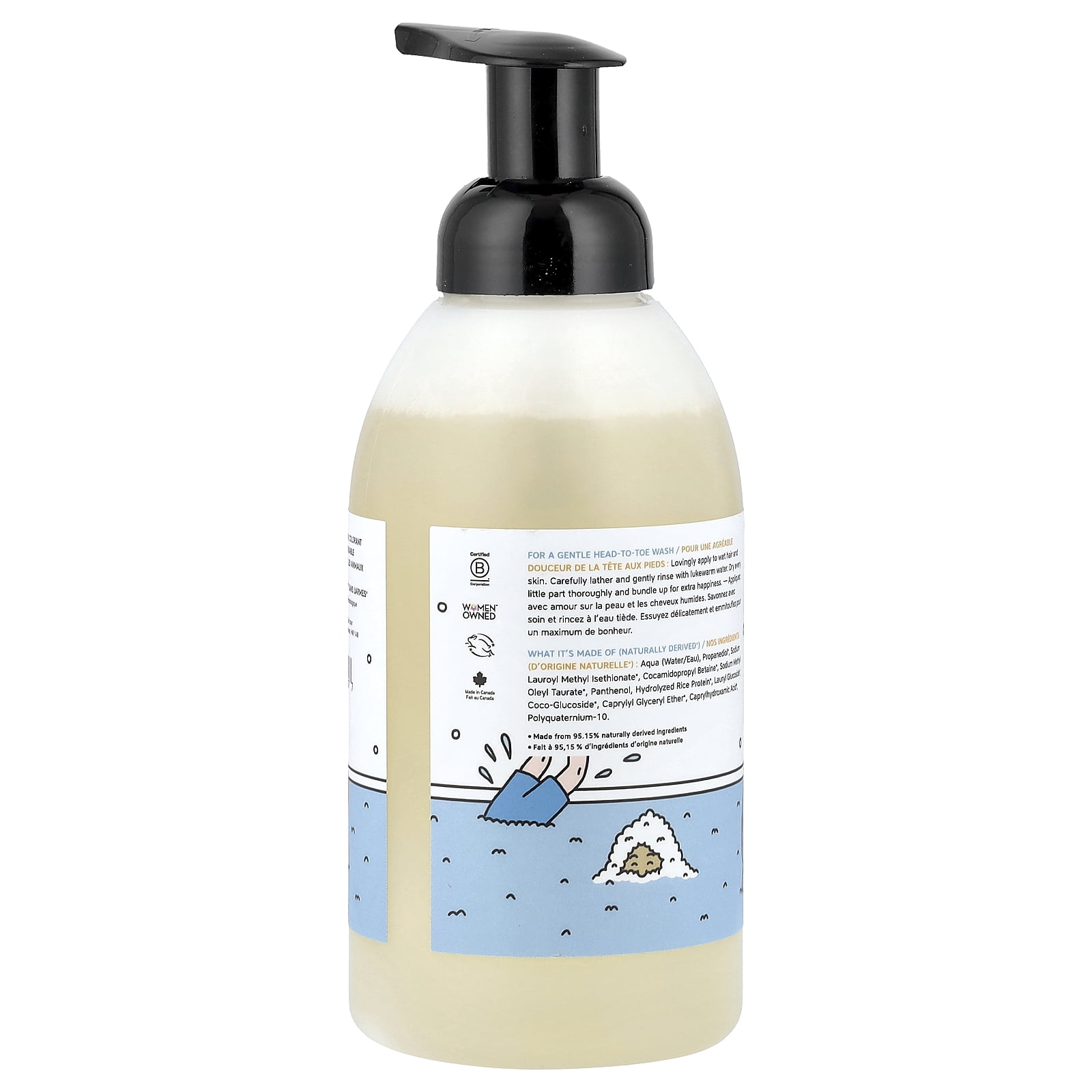 The Unscented Company Baby, Foaming Gentle Wash + Shampoo, Fragrance Free, 18.6 fl oz (550 ml)
