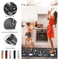 thumbnail image 5 of 2 PCS Anti Fatigue Mats for Kitchen Floor Kitchen Text Knife and Fork Black Background Kitchen Rugs and Mats, Comfort Standing Mat for Kitchen, Office, Sink, Laundry, 5 of 6