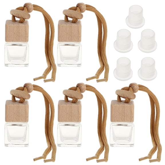 Gymnture 5Pcs Car Hanging Diffuser Bottle Essential Oil Air Freshener Ornament