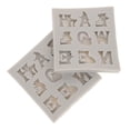thumbnail image 4 of 2 piezas de bruja de Halloween fantasma letras de calabaza molde de pastel DIY pastel molde de hornear fondant gris claro, 4 of 6