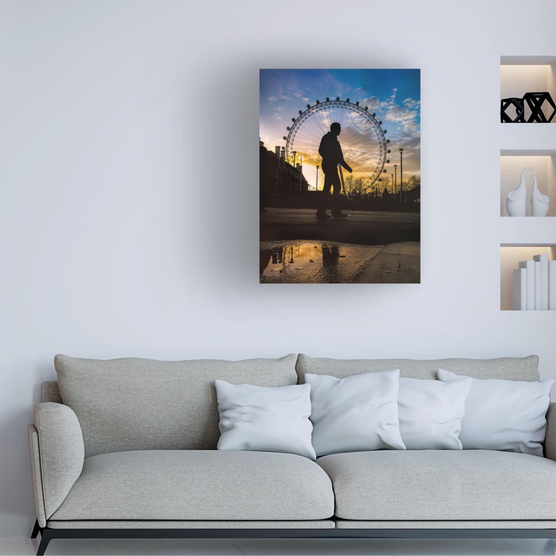 Trademark Fine Art KHOSHRO CreativeArtSolution  London Eye Canvas Wall Art