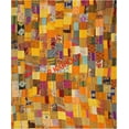 thumbnail image 4 of Indian Silk Patola Patchwork Kantha Quilt Handmade Vintage Quilts Boho Twin/King Size Bedding Throw Blanket Bedspread Quilting Hippie Quilts(Yellow, TWin Size 60 x 90 Inches), 4 of 4