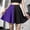 Black Purple, variant on Women's Mini Skater Skirt, Casual High Waist Checkerboard Print Color Block Flared Skirt